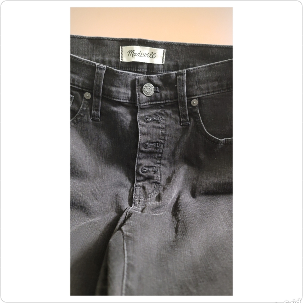 Madewell high rise skinny jeans, size 29p, charcoal grey